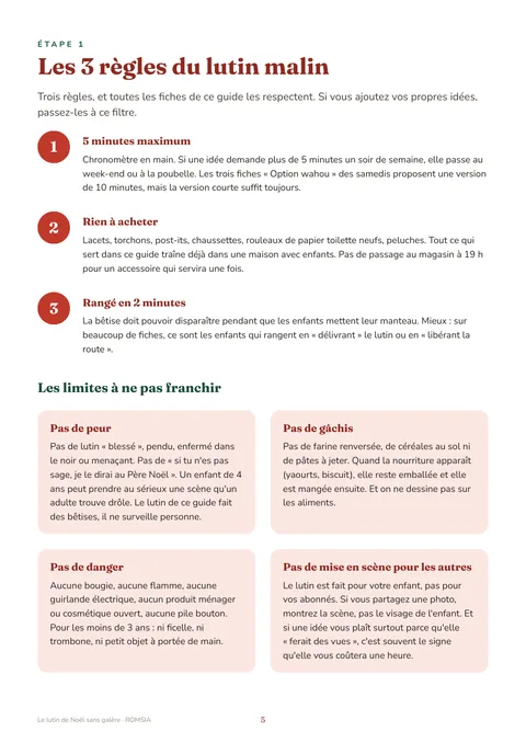 Page des 3 règles
